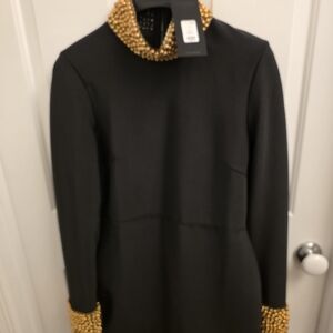 Fashion Nova Black Dress with Gold Details